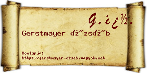 Gerstmayer Özséb névjegykártya